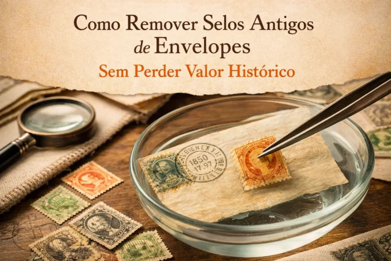 Como remover selos antigos de envelopes sem perder valor histórico