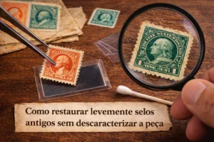 Como restaurar levemente selos antigos sem descaracterizar a peça