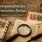 Correspondências internacionais antigas o que influencia o valor postal