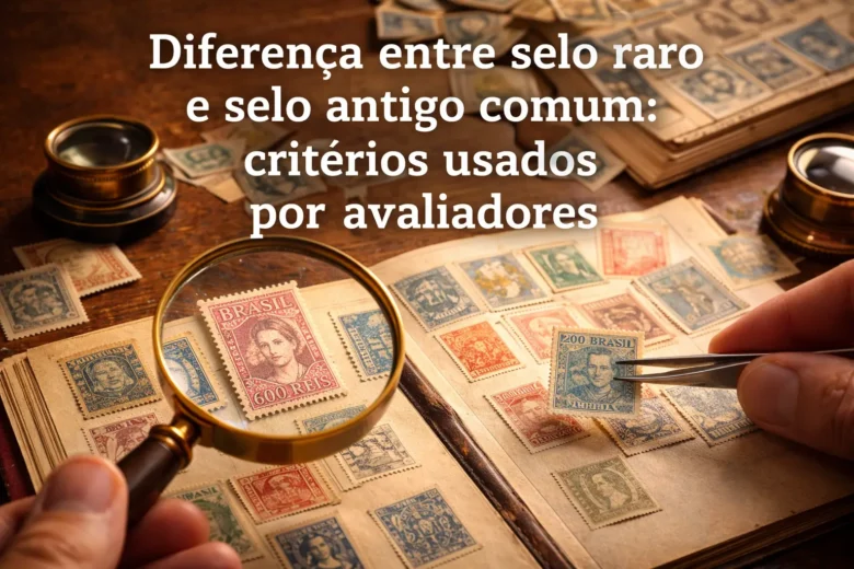 Diferença entre selo raro e selo antigo comum critérios usados por avaliadores