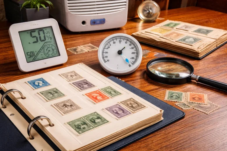 Iluminação, temperatura e umidade ideais para guardar coleções filatélicas
