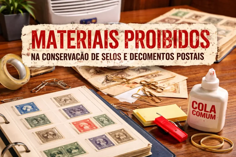 Materiais proibidos na conservação de selos e documentos postais antigos