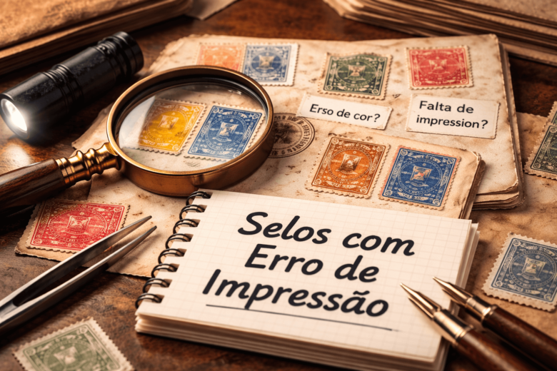 Selos com erro de impressão como reconhecer variações autênticas