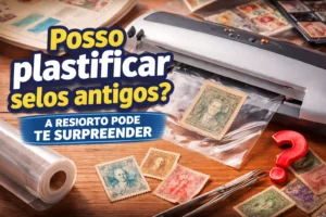 Posso plastificar selos antigos