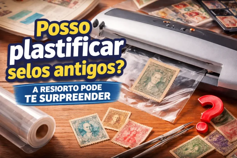 Posso plastificar selos antigos